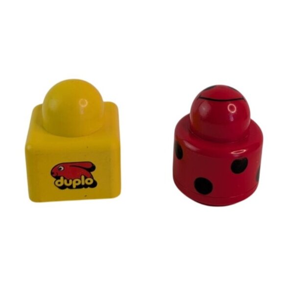 Lego Duplo Primo Building Blocks Assorted Wheels Car Lady Bug Bunny Rabbit Vtg - Picture 6 of 10